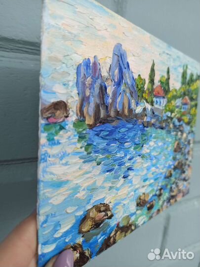 Пейзаж маслом картины Гурзуф Пейзаж картон этюды
