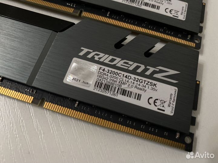 32Gb B-Die G.Skill Tridentz 3200Mhz