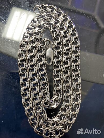 Серебряная цепочка длина 55 ширина 7