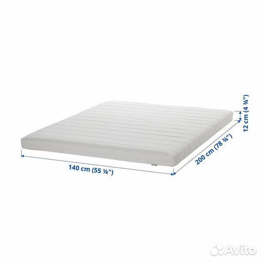 Осванг матрас, жесткий 140x200 из икеа