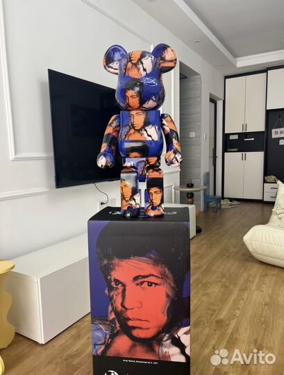 Bearbrick Andy Warhol Muhammad Ali 1000 70см