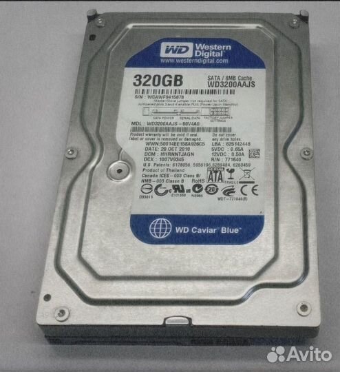 Жесткий диск Western Digital 320 гб WD3200aajs