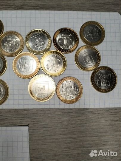 Монеты 10р биметалл разные