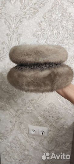 Шапка из натурального меха норковая