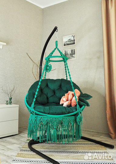 Подвесное кресло макраме