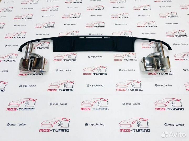 Диффузор с Chrome насадками не AMG C218 C63 AMG