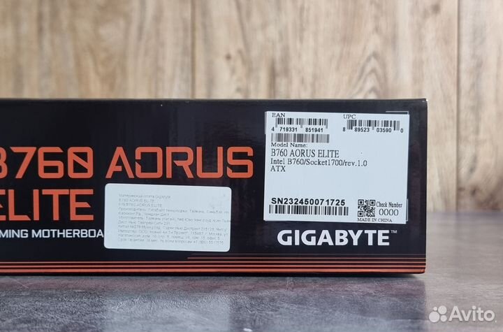 Материнская плата 1700 Gigabyte B760 Aorus Elite