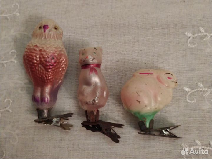 Елочные игрушки СССР на прищепке