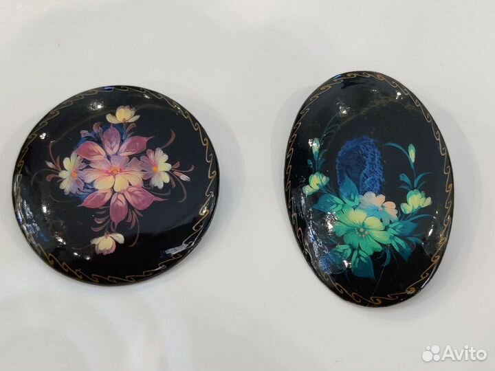 Брошь Жостово авторская СССР