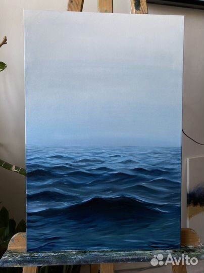 Картина маслом волны