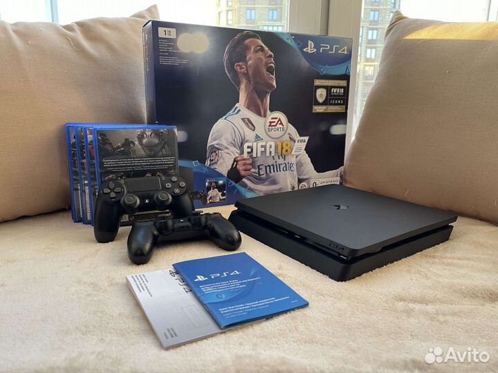 Sony PS4 Slim 1TB/500gb Как Новая /400 игр На Год