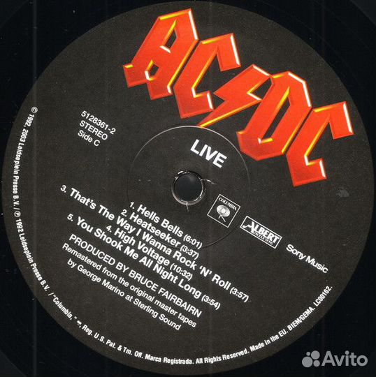 Виниловая пластинка AC/DC live (Remastered/180 Gram/Gatefold)