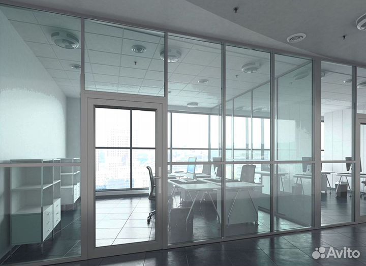 Противопожарные алюминиевые перегородки