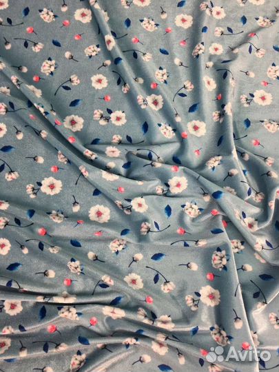 Ткань Бархат с принтом