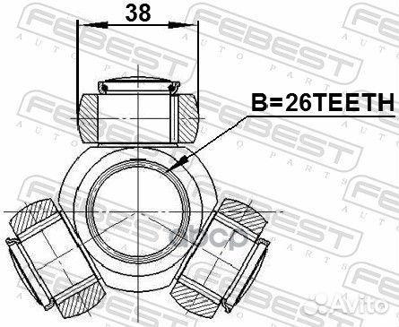 Трипоид 26X38 nissan navara 16- 2116FY26 Febest