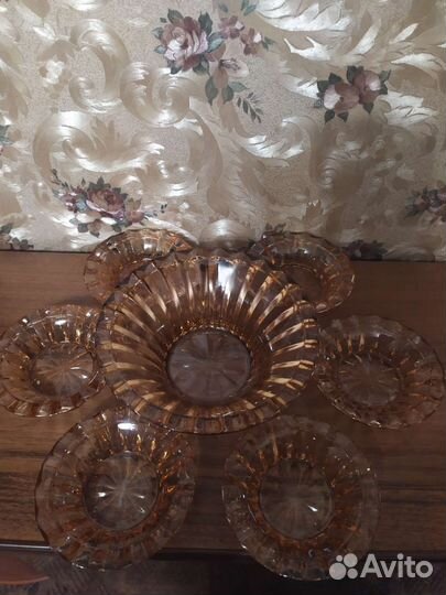 Набор для варенья цветное стекло из СССР