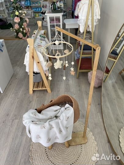 Ножка для мобиль деревянный кронштейн напольный