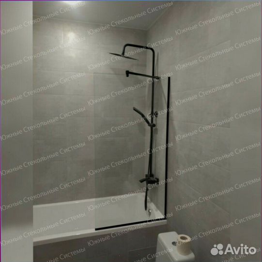Душевая стеклянная шторка ширма