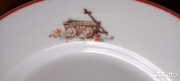 Тарелка детская ГДР кахла довоенная