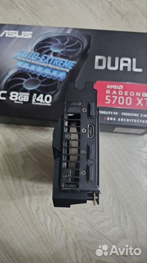 Видеокарта asus dual AMD radeon RX 5700XT OC 8gb