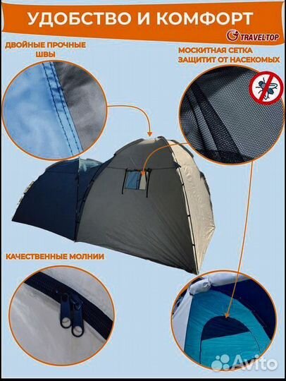 Палатка семейная 4х местная