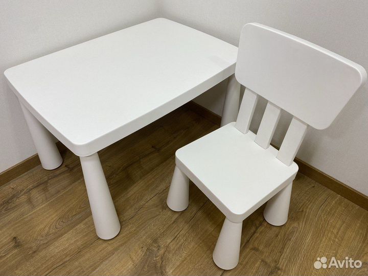 Детский стол и стул IKEA маммут