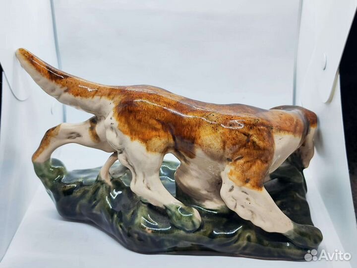 Собака с дичью,Майолика Константиновка