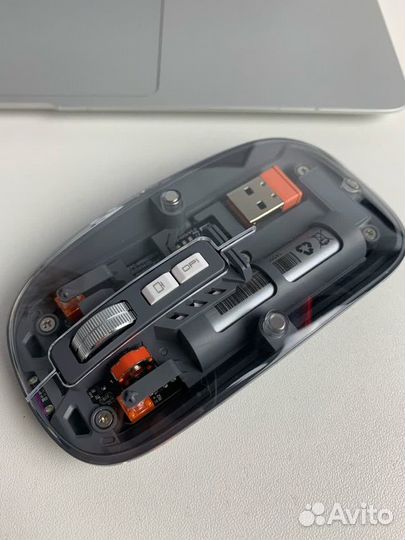 Прозрачная беспроводная мышь для пк и ноутбука