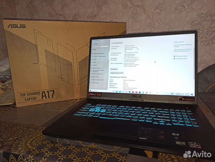 Игровой ноутбук asus TUF A17 gaming f17
