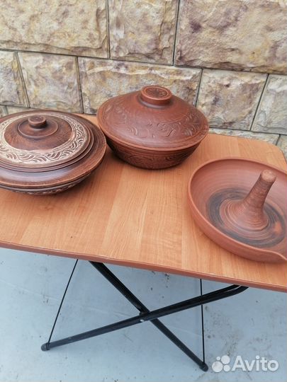 Горшок для запекания красная глина