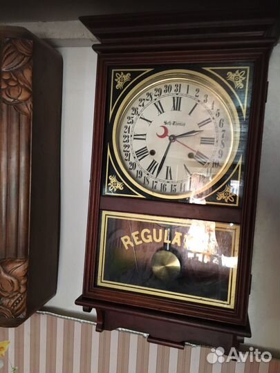 Часы настенные Seth Thomas США с календарем