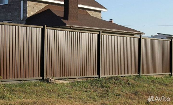 Забор металлический цена за метр под ключ