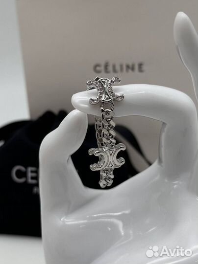 Серьги Celine цвет серебро золото