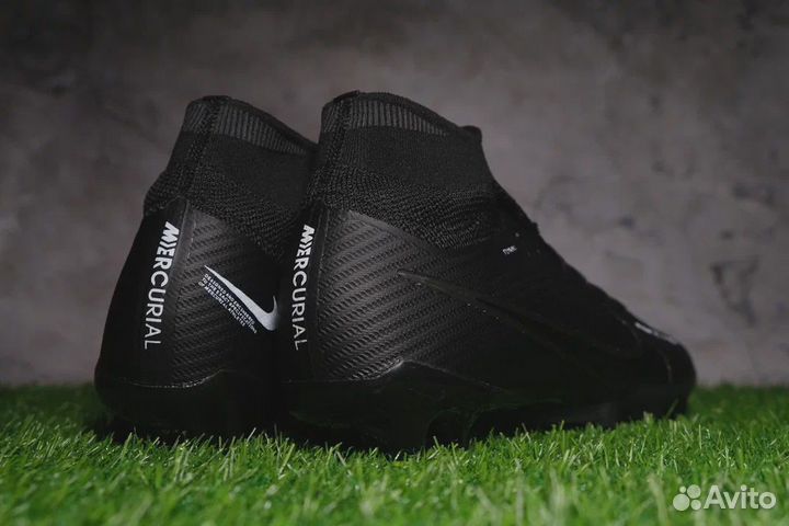 Футбольные бутсы Nike Black AIr Zoom (Lux)