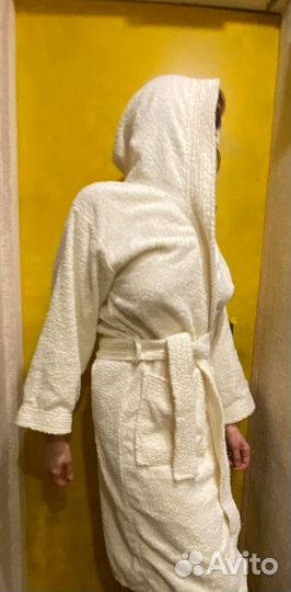 Халат махровый с капюшоном р-р S