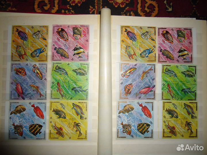 Марки фауна альбом марки Бурундии и Гвинеи