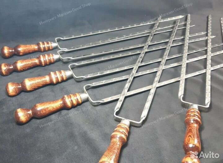 Шампур двойной вилка 400х12х3 мм