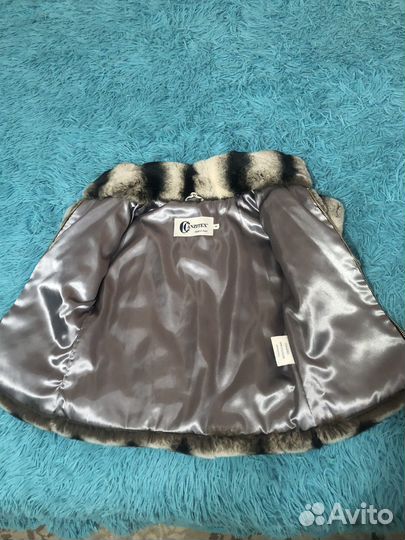 Натуральный Шиншилловый жилет для девочки