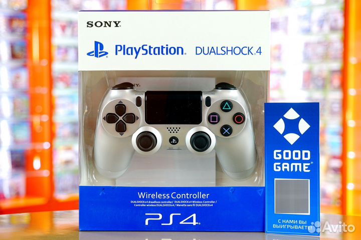 PS4 Геймпад. ver.2. Серебристый. Новый