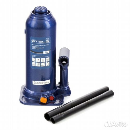 Домкрат гидравлический бутылочный Stels 51165, 8 т