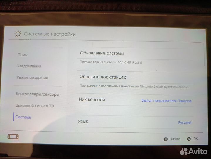 Nintendo switch v2 прошитая чипом