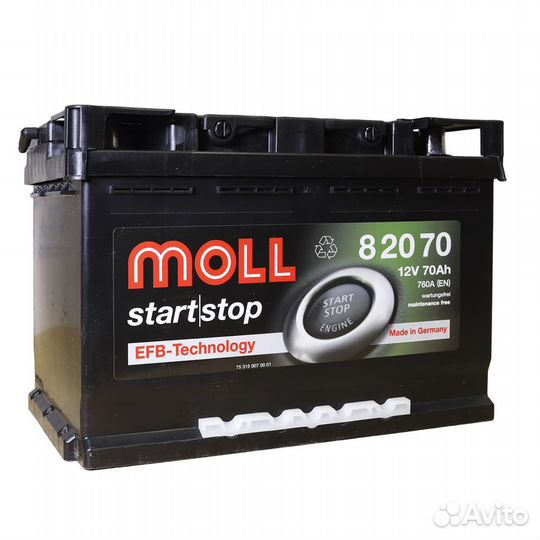 Аккумулятор 6-ст 70 Moll на Hyundai