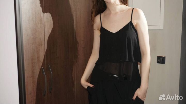 Прозрачный двухслойный топ