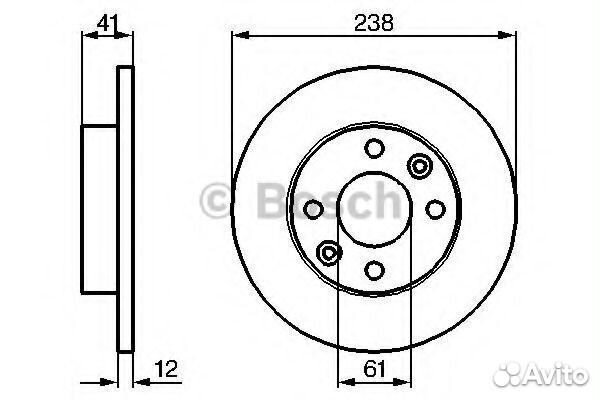 Тормозной диск 0986479165 bosch