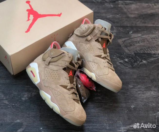 Nike air Jordan 6 Retro Travis Scott British Khaki