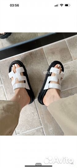 Шлепанцы хирмес