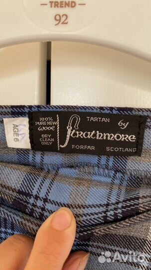 Шерстяная юбка килт шотландка преппи