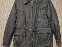 Кожаная куртка мужская с капюшоном 58-60раз