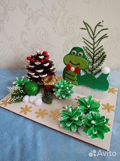 Поделка новогодняя зимняя змея в садик школу