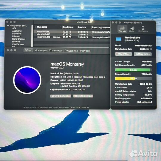 Супер Apple MacBook Pro 15 2016 Touchbar i7 16/256